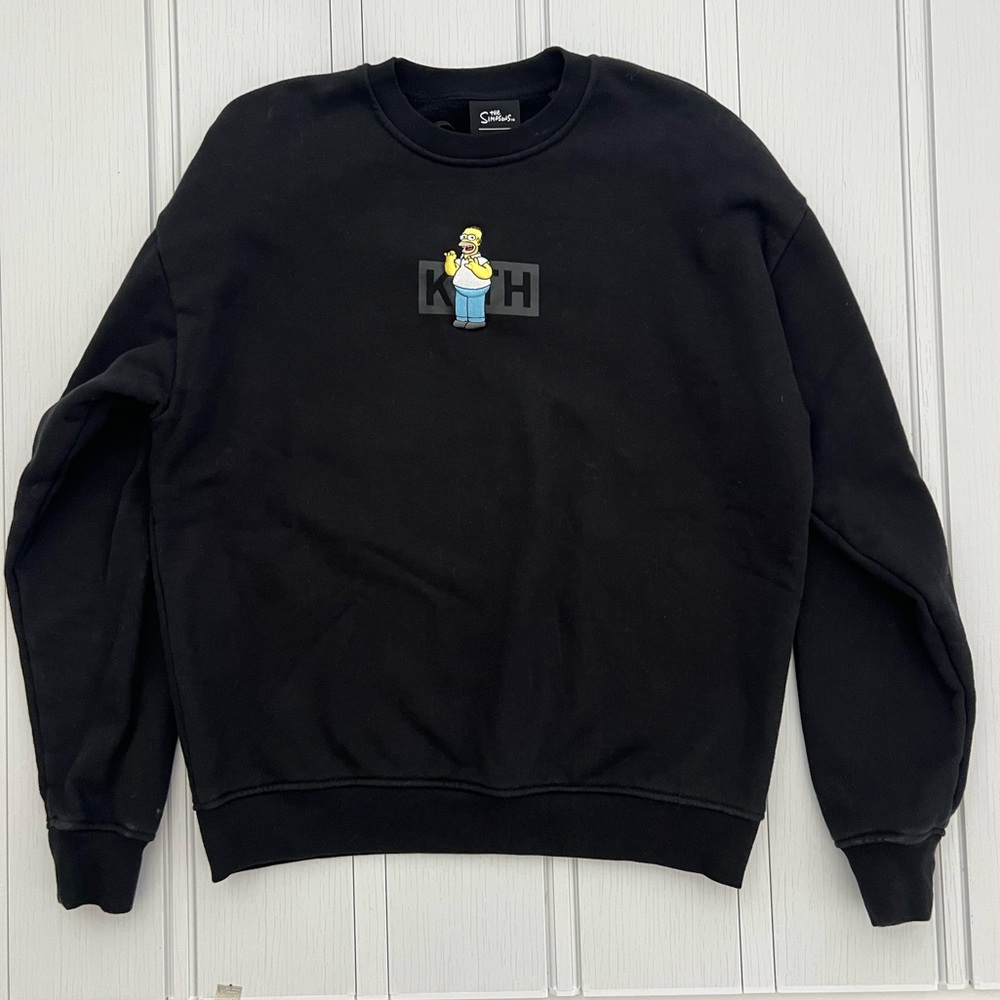 Kith Simpsons Homer crewneck sweatshirt in black and yellow #skater #kith